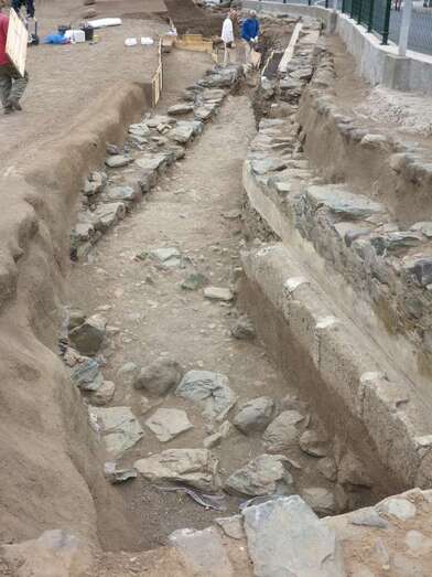 Imagen de las obras que se acometen en el Soleto de Guía (Foto TA)